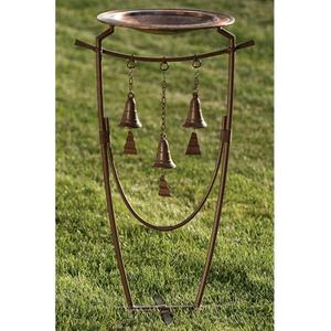 Bebedero para pájaros de metal de estilo moderno que ofrece un aspecto minimalista, perfecto para la mejora decorativa del jardín al aire libre. - Product Image 5