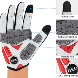 Guantes de Ciclismo Unisex, Transpirables, con Gel, para Bicicleta de Carretera y Montaña, Antideslizantes, Suaves y Cómodos, de Cuero Sintético PU - Product Image 4