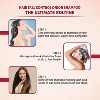 Shampoo anti-chute et antipelliculaire à l'extrait d'oignon à base de plantes OEM, étiquette privée, shampooing nettoyant en profondeur pour le cuir chevelu, fournisseur en gros