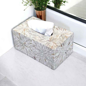 Boîte à mouchoirs rectangulaire la plus vendue, boîte à mouchoirs en nacre, porte-boîte à mouchoirs, designs OEM, fabrication artisanale, meilleur prix - Product Image 1