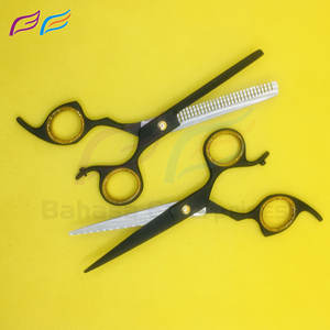 Bahasa Pro Ensemble de ciseaux de coiffeur de haute qualité Ciseaux de coiffure noirs tranchants Lame tranchante en acier inoxydable - Product Image 4