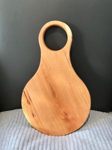 Tabla de cortar de madera cuadrada con mango redondo Tabla de cortar de cocina elegante y Premium para queso Frutas y aperitivos - Product Image 6