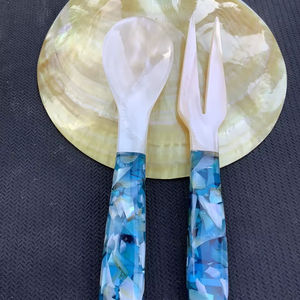 ช้อนเปลือกหอยทำด้วยมือจากเปลือกธรรมชาติที่แวววาวสำหรับการนำเสนออาหารที่หรูหราซึ่งสร้างขึ้นในเวียดนาม - Product Image 1