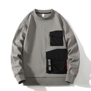 Sudaderas con capucha para hombre gris azul Hip Hop Punk pulóver Streetwear Casual moda ropa sudadera de gran tamaño - Product Image 5