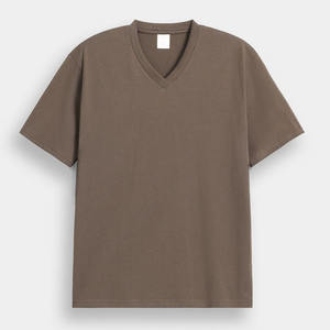 T-shirt unisexe col en V 100 % coton de haute qualité, nouveau design, décontracté, pour l'été, vente en gros 2026 - Product Image 1