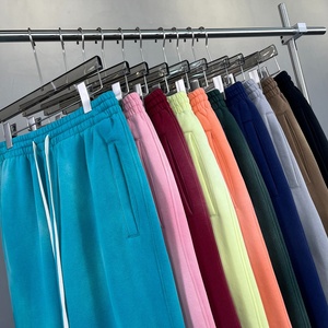 Pantalones de chándal de lana de algodón 100% de gran tamaño personalizados Nuevo estilo Sun Faded-Ropa de calle de alta calidad Suéter suelto de peso pesado de lona - Product Image 4