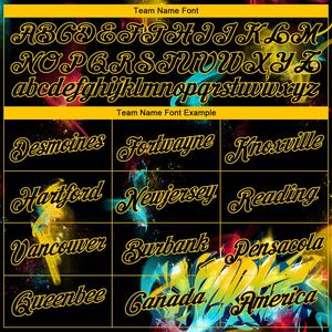 Successful Wholesale Custom Stitched Graffiti Pattern <b>Black</b>-Gold 3D Sports Pullover <b>Sweatshirt</b> Hoodie - Product Image 3