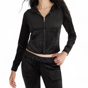 ชุดวอร์มประดับพลอยเทียมแฟชั่นสำหรับผู้หญิงชุดวอร์มประดับพลอยเทียมมีฮู้ดสำหรับฟิตเนส - Product Image 3