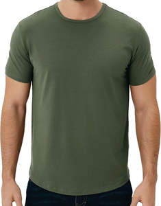 Crew Fitness T-shirt à manches courtes à logo brodé de qualité supérieure pour homme en coton lourd Coupe élégante et confortable - Product Image 2