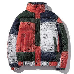 Streetwear mode extérieur hiver Logo personnalisé haute qualité hommes à capuche toile imperméable 100% Nylon doudoune - Product Image 6