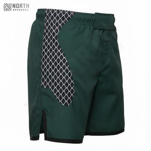 Shorts de combat MMA pour hommes de haute qualité, personnalisables, vierges, à motif uni, anti-plis, teinture unie, prix de gros, vente chaude - Product Image 5