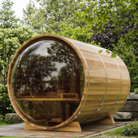 En Stock Livraison Immédiate Nouveau Design Sauna Infrarouge à Vapeur 2 Personnes Cabine de Sauna Infrarouge Hammam Bois Extérieur