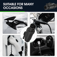 Adaptateur de charge EV AC Type 2 vers J1772 32A 250V IP54 à contacts argentés, vente en gros, direct usine pour l'approvisionnement des flottes