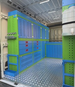 Kit de rangement professionnel pour l'intérieur des fourgons |   Armoires et étagères de rangement pour fourgonnettes, design modulaire et universel, ensemble droit et gauche - Product Image 1