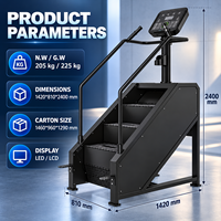 Stepmill Commercial Ergonomique Antidérapant avec Barres de Maintien pour Entraînement Aérobie – Simulateur d'Escalade