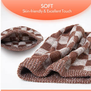 หมวกบีนนี่แฟชั่นแบบถักหมวกฤดูหนาวที่อบอุ่น - Product Image 5