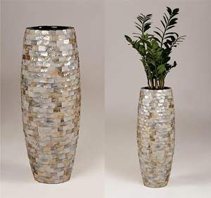 Nuevo diseño, gran oferta, jarrón de pedestal de nácar moderno, decoración del hogar, macetas, MOQ bajo, tamaño personalizado de Vietnam - Product Image 4