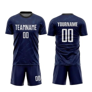 Uniforme de equipo Color sólido 100% Poliéster Entrenamiento de fútbol Ropa deportiva Camiseta de fútbol simple Uniforme elegante - Product Image 5