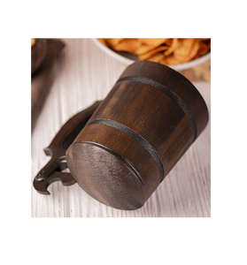 Tasse en bois Moscow Mule avec poignée et verres intérieurs en acier inoxydable tasses restaurant de mariage utiliser meilleur prix - Product Image 3