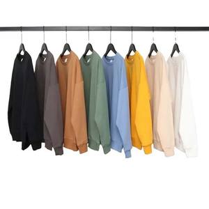 OEM vierge polaire éponge française personnalisé col rond sweats surdimensionnés vêtements pour hommes 100% coton goutte épaule sweats à capuche hommes décontracté - Product Image 5