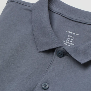 Algodón con logotipo bordado personalizado del fabricante para camisetas polo para hombre, botón de punto, manga corta, rayas, patrón sólido - Product Image 6