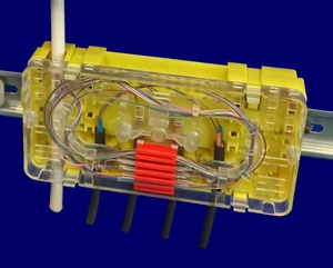 Caja de conexiones de cable para fibra óptica en riel DIN, para cables de fibra - Product Image 4