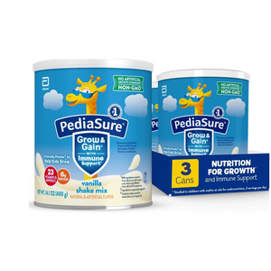 PediaSure Grow & Gain avec soutien immunitaire, préparation en poudre pour boisson, saveur vanille, boîte de 14,1 oz, lot de 3 - Product Image 1