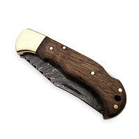 Couteau pliant multifonction personnalisé MORTAL SAGA en acier carbone de haute qualité, acier inoxydable, acier Damas, manche en bois
