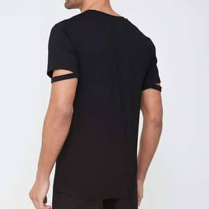 Camisetas de Jersey Personalizadas de Alta Calidad para Hombre, Fabricantes de Camisetas a Rayas al por Mayor, Camiseta Clásica a Rayas con Cuello Redondo - Product Image 6