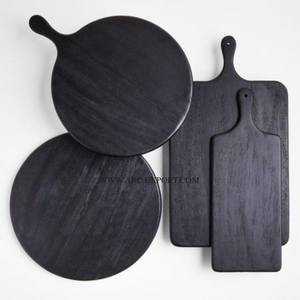 Planches à découper de cuisine en bois de teck de couleur noire faites à la main Planches à découper de cuisine de différentes formes et tailles de qualité supérieure - Product Image 1