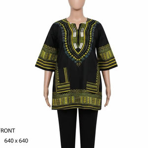 Vêtements ethniques africains grande taille pour adultes, tissu en coton, motif vibrant, vêtements décontractés, vente en gros, approvisionnement du marché - Product Image 1
