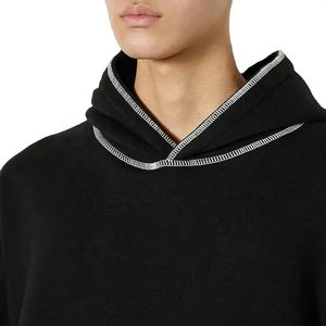 Pull à capuche élégant 100% coton sweat-shirt chaud personnalisable avec broderie imprimée adaptée aux commandes en gros de vêtements décontractés - Product Image 5