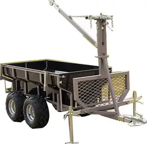 10 tấn nông nghiệp trang trại Trailer 2 bánh xe thủy lực Dump máy kéo Trailer Tow phía sau máy kéo trang trại Trailer cho bán