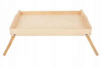Plateau de lit pliant en bois de pin européen Efo Premium 50x30cm, table de service pour hôpital, Pologne