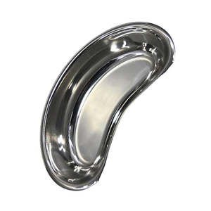 Bandeja curva en forma de riñón de disección de alta calidad, uso quirúrgico médico, acabado de espejo no tóxico y saludable, acero inoxidable - Product Image 3