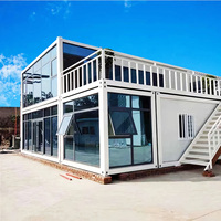 Maison conteneur extensible de luxe de 40 pieds Structure en acier préfabriquée aux normes australiennes 3 chambres à coucher utilisation bureau conception européenne à bas prix