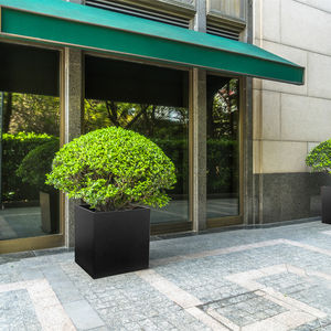 Jardinière carrée moderne en acier galvanisé noir de 20 pouces, pour l'intérieur et l'extérieur, écologique, pour la maison et le jardin - Product Image 5