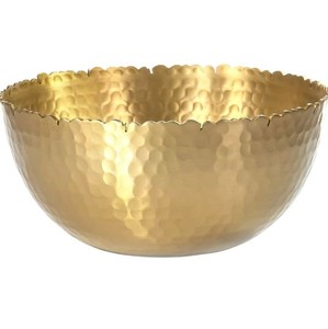 Cuenco de Metal resistente de diseño moderno, técnica personalizada, revestimiento de polvo marrón exterior para servir alimentos, vajilla decorativa para frutas - Product Image 5