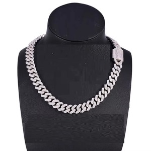 Collar de Cadena Cubana de Moissanita de Lujo para Mujer, Estilo Hip Hop, Joyería Brillante con Baño de Oro de 18K Certificado, Soham - Product Image 4