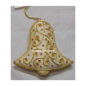 เครื่องประดับตกแต่งคริสต์มาสรูปทรงระฆัง สีทอง งานปักดิ้นทองประดับลูกปัด สวยงามระยิบระยับ เหมาะสำหรับงานปาร์ตี้และเทศกาลต่างๆ - Product Image 1