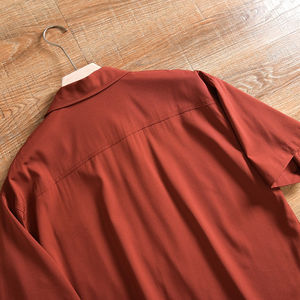 Camisas de Vestir con Cuello Cubano, 100% Algodón, Transpirables, Corte Ajustado, para Hombre, Color Sólido, Teñidas, Elegantes, Venta al Por Mayor, Suministro B2B - Product Image 5