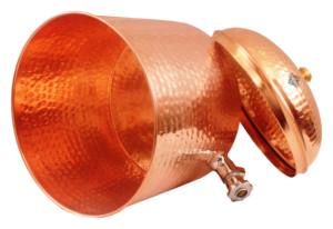 IndianArtVilla Pur Cuivre Martelé Conception Pot D'eau Distributeur Joint Anti-Fuite pour Stockage et Boissons, 7000 ML - Product Image 4