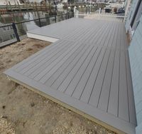 Plancher de terrasse extérieur en composite plastique WPC co-extrudé, creux