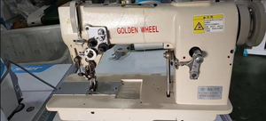 Máquina de coser plana de doble aguja con puntada picot, mango de plástico OEM, rueda dorada, nueva y usada, para bricolaje - Product Image 6