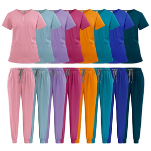 Hot Selling High Quality Soft Fabric Nursing Uniform Unisex Short Sleeve <b>Scrubs</b> <b>Sets</b> for Hospital Use Wholesale <b>Scrubs</b> Men Women - Product Image 3