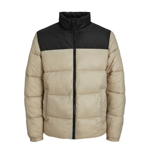 Servicio OEM Chaquetas acolchadas de color negro y piel Cremallera Hasta dos bolsillos Ropa de calle Chaqueta de invierno cálida para hombres adultos de invierno - Product Image 4