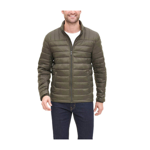 Veste matelassée à bulles pour hommes, manteau d'hiver chaud et épais en duvet avec col en fourrure à capuche en toile style High Street - Product Image 1