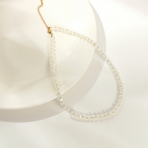 Collar de Moda con Cuentas de Piedras Preciosas, Ajustable, para Chicas, Estilo Minimalista, con Cuentas de Cristal Rondelle, Regalo de Boda - Product Image 6