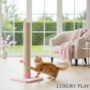Grattoir à chat Amistar de haute qualité en perles roses pour chats de toutes races et tailles. - Product Image 4