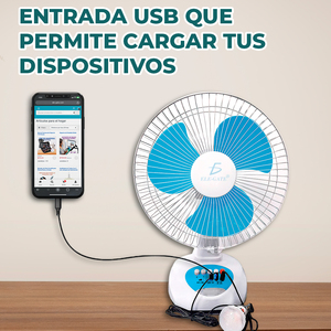 Ventilador Solar de 12 Pulgadas con 3 Velocidades y Batería de Larga Duración, Ventilador Resistente para Exteriores - Product Image 3